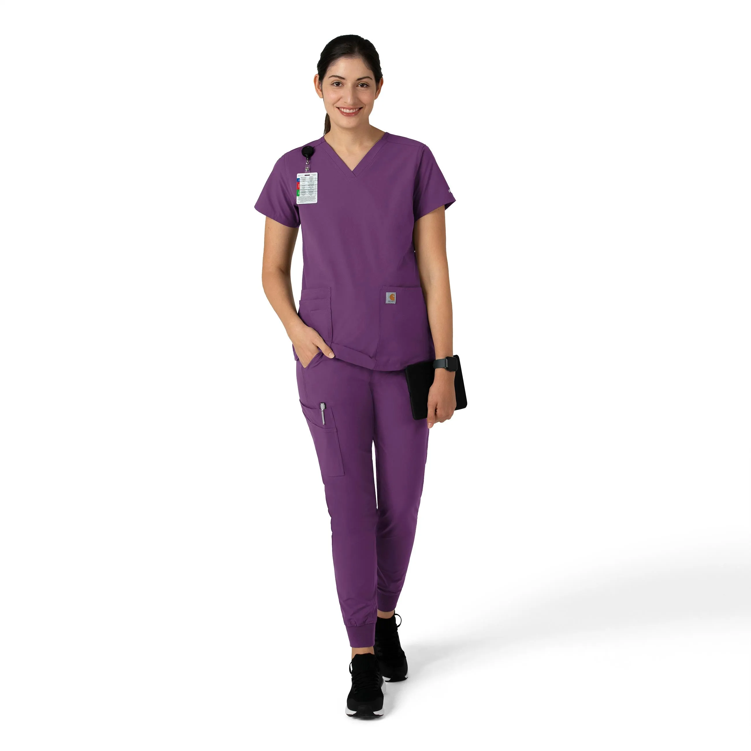 Force Essentials C51113 Jogger Scrub Pants Eggplant