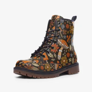 Forest Mushroom Cottage Vegan Leather Unisex Boots