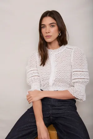 Frankie Blouse - Ivory Broderie