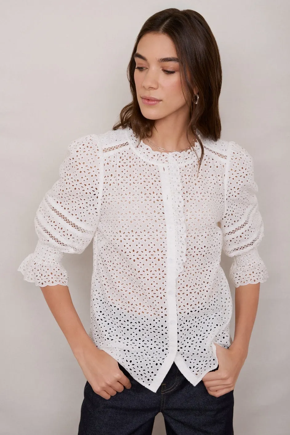 Frankie Blouse - Ivory Broderie