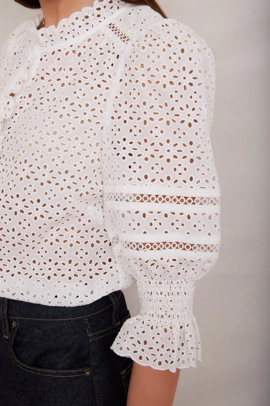 Frankie Blouse - Ivory Broderie