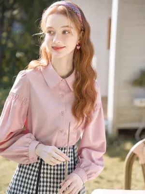 French Romance Puff Sleeve Chiffon Shirt
