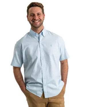 Gagliardi Sky Cotton Oxford Short Sleeve Shirt