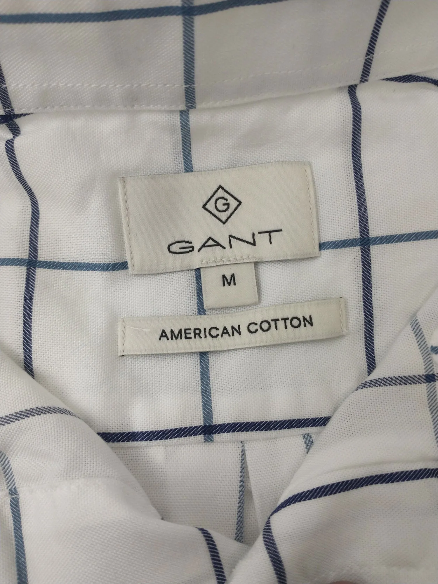 GANT DIAMOND G Men's Royal Oxford Tattersail Fitted BD Shirt 303082 Size M NWT