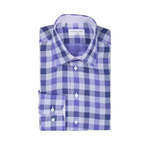 Gary Cotton Voile Large Check - Purple