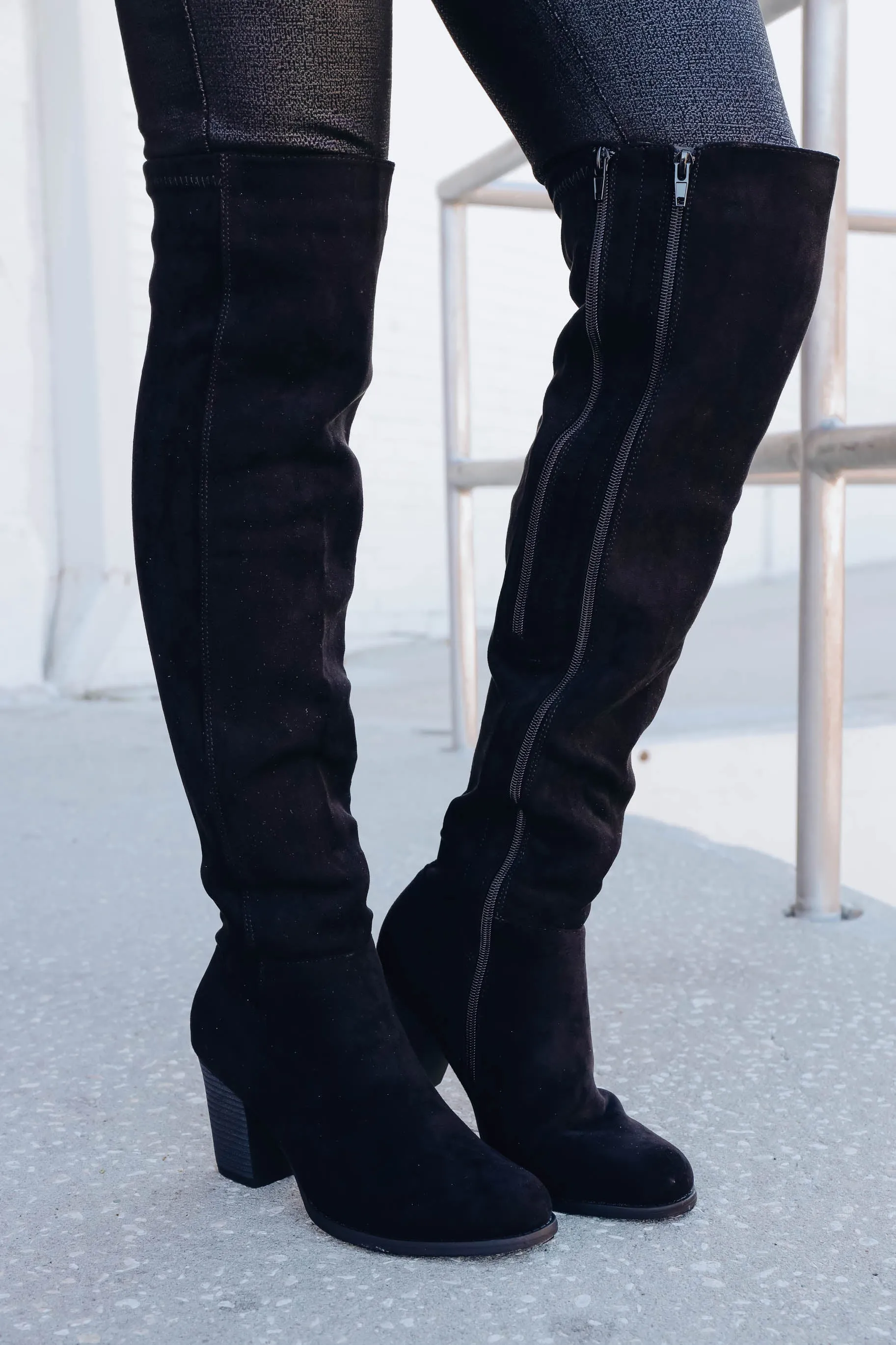 Giabella Over The Knee Boot - Black
