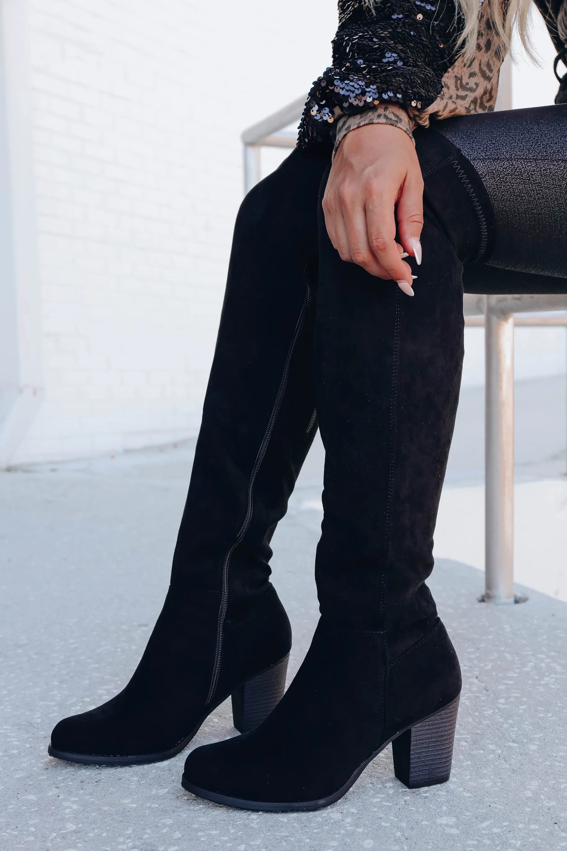 Giabella Over The Knee Boot - Black