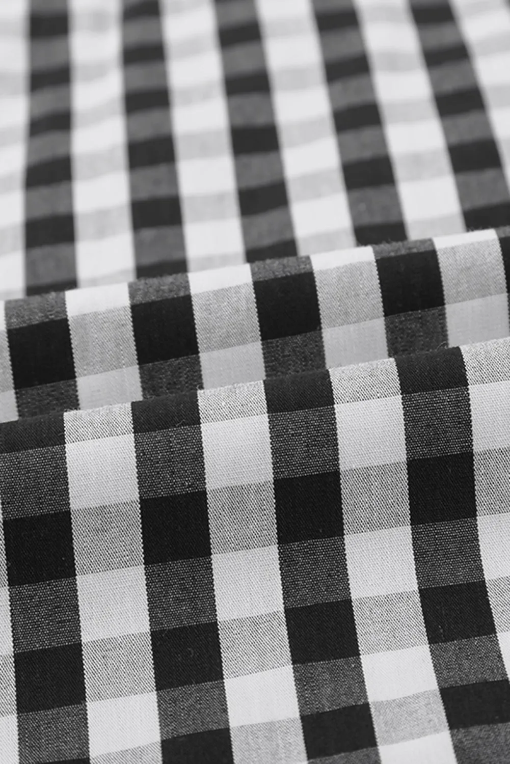 Gingham Play Button Down Shirt