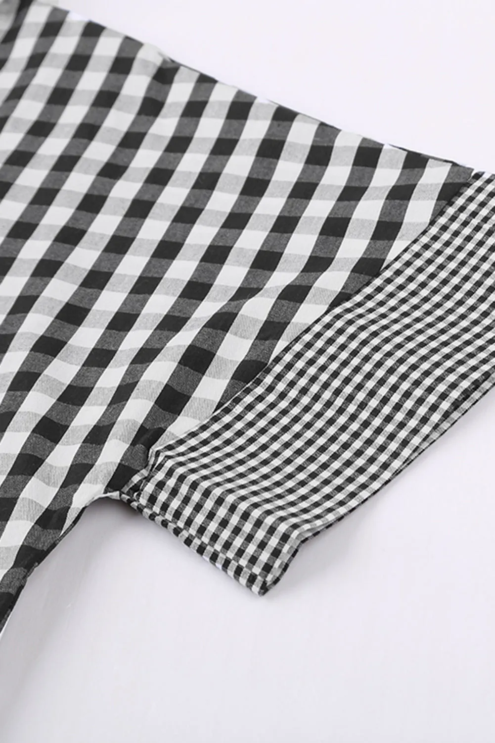 Gingham Play Button Down Shirt