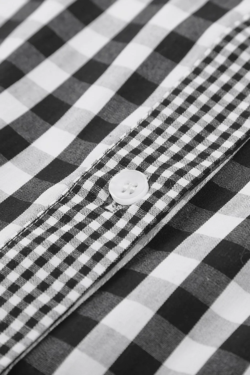 Gingham Play Button Down Shirt