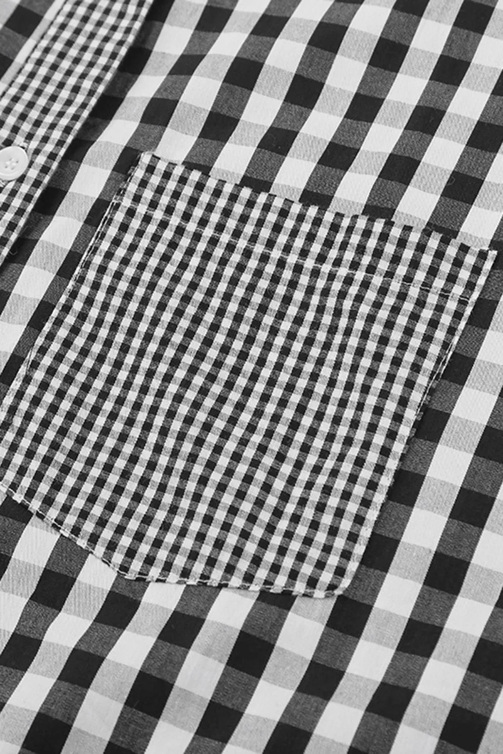 Gingham Play Button Down Shirt