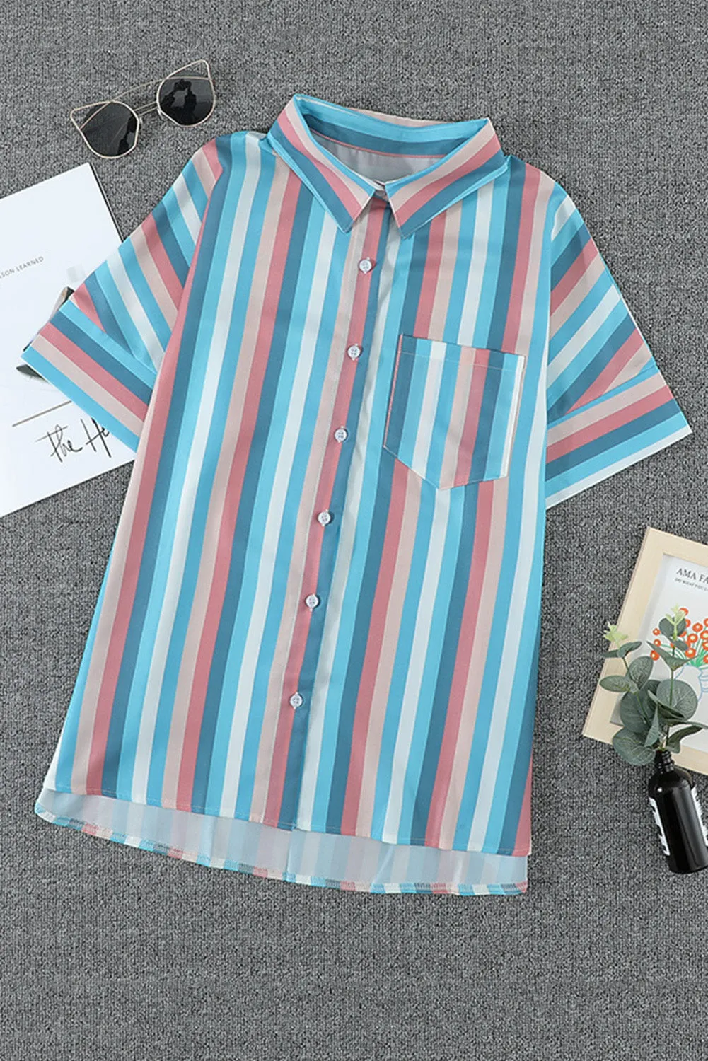 Gingham Play Button Down Shirt