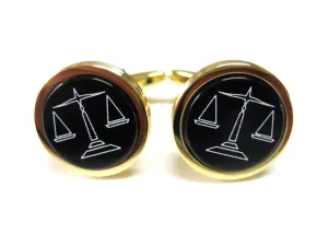 Golden Scale of Justice Cufflinks