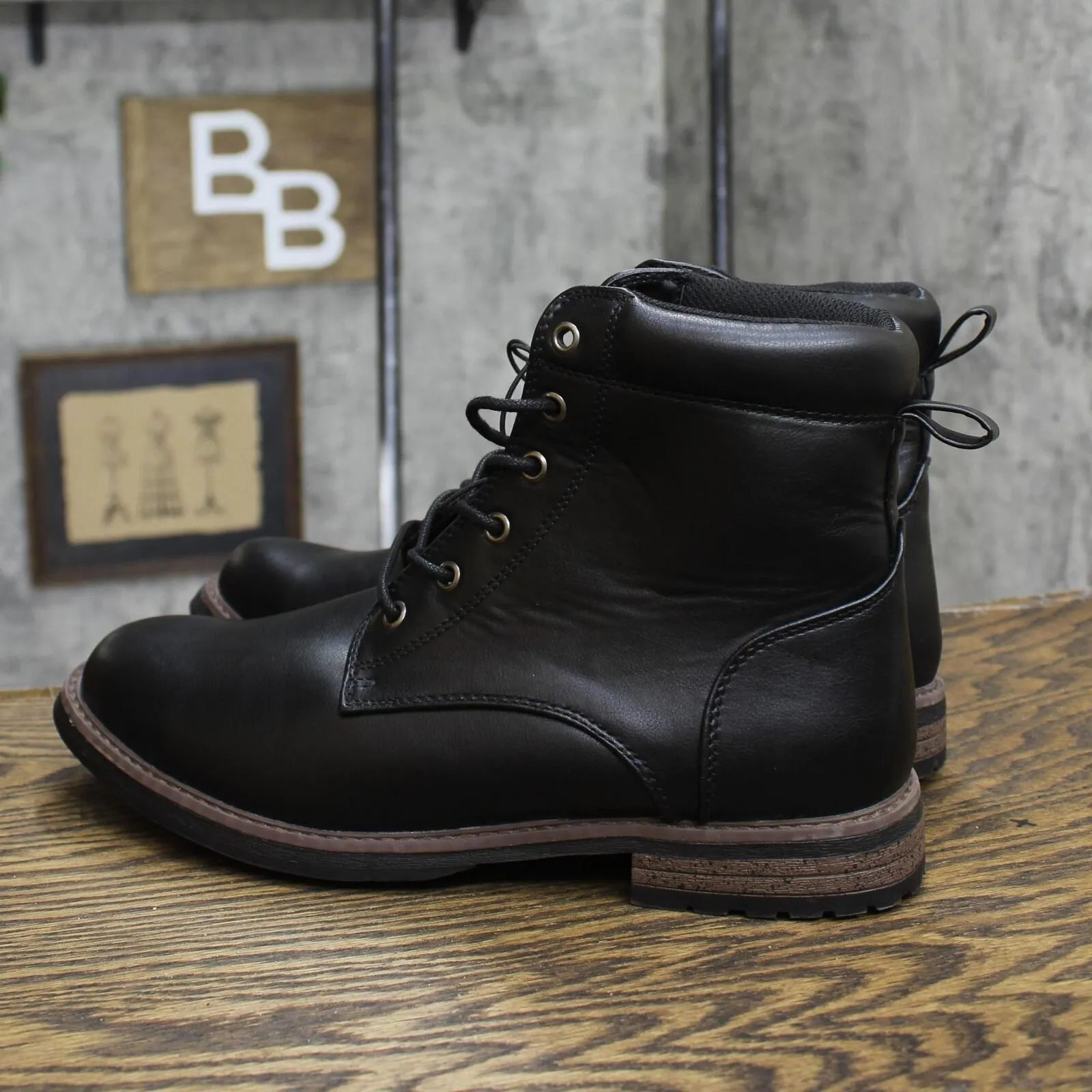 Goodfellow & Co Mens Jeffrey Combat Boots 88097729 Black 9.5