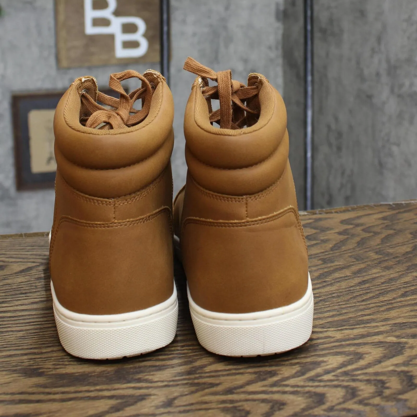 Goodfellow & Co Mens Travis High Top Sneaker 88082943 Cognac Brown 10.5