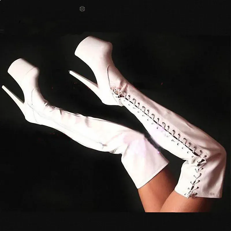 Gothic 20 cm heels Women Over The Knee Boots