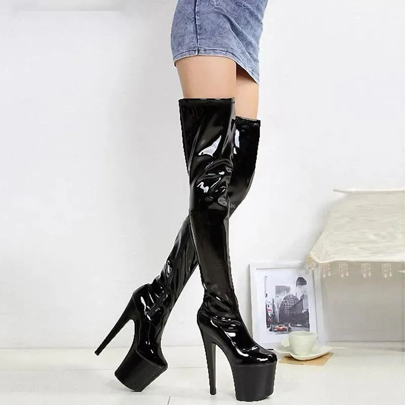 Gothic 20 cm heels Women Over The Knee Boots