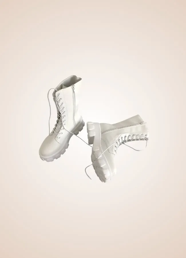Gothic Steampunk Mid Calf Boots