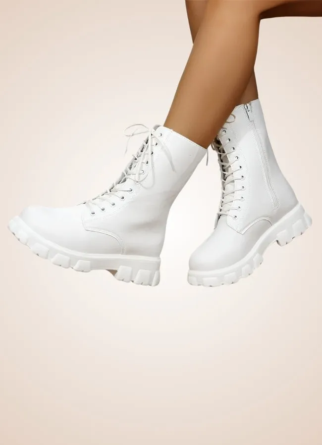 Gothic Steampunk Mid Calf Boots