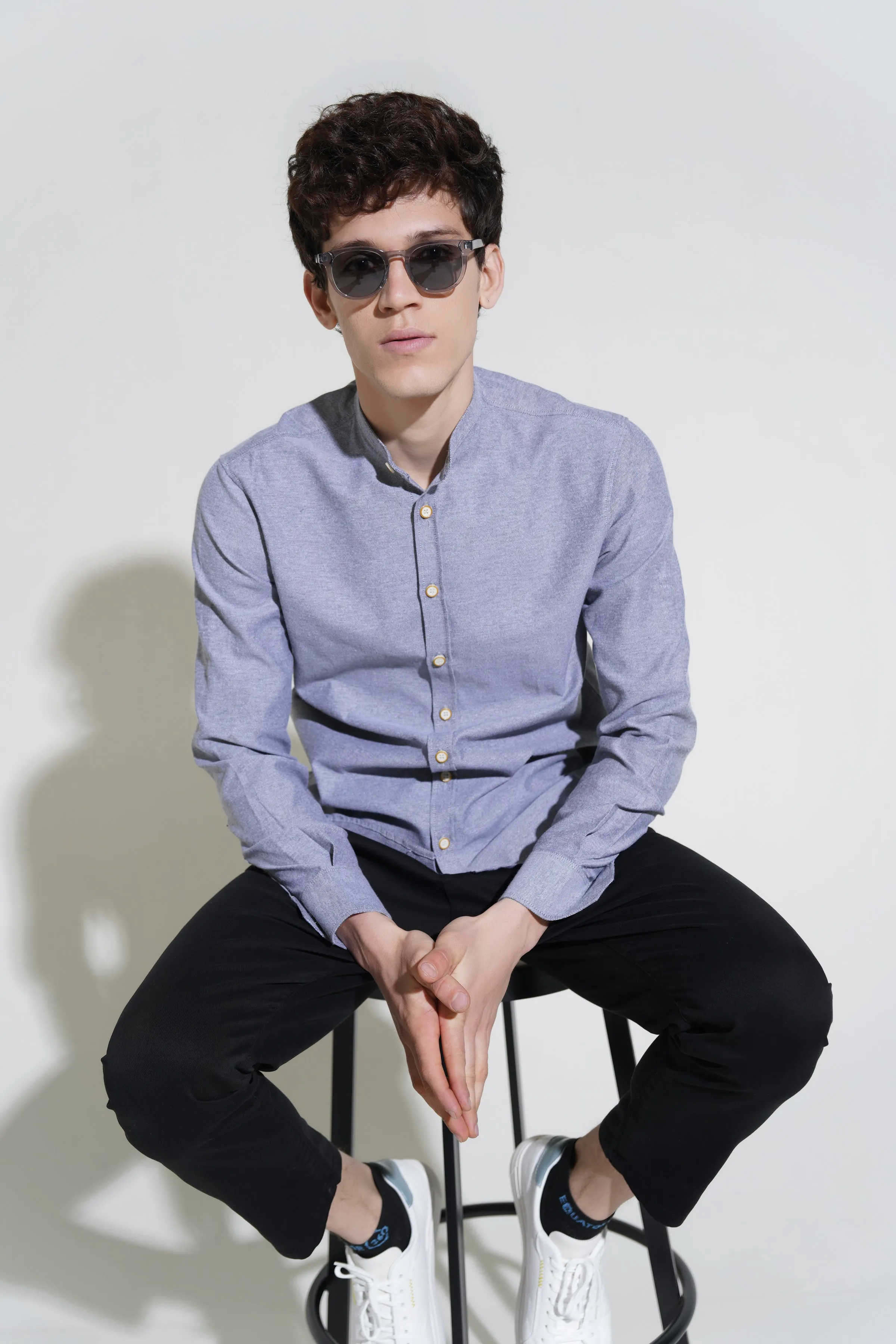 Grey Oxford Shirt
