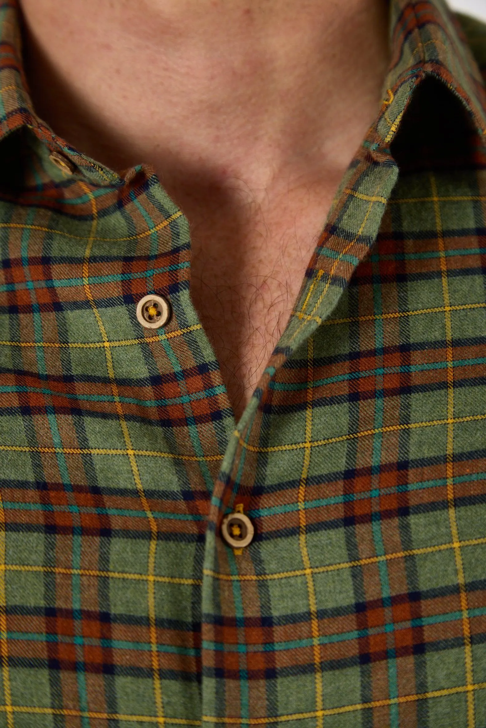 Gun Hill Mens Broad Check Shirt - Green