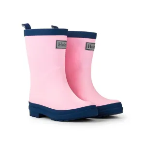 Hatley Classic Kids Rain Boots in Pink & Navy Matte