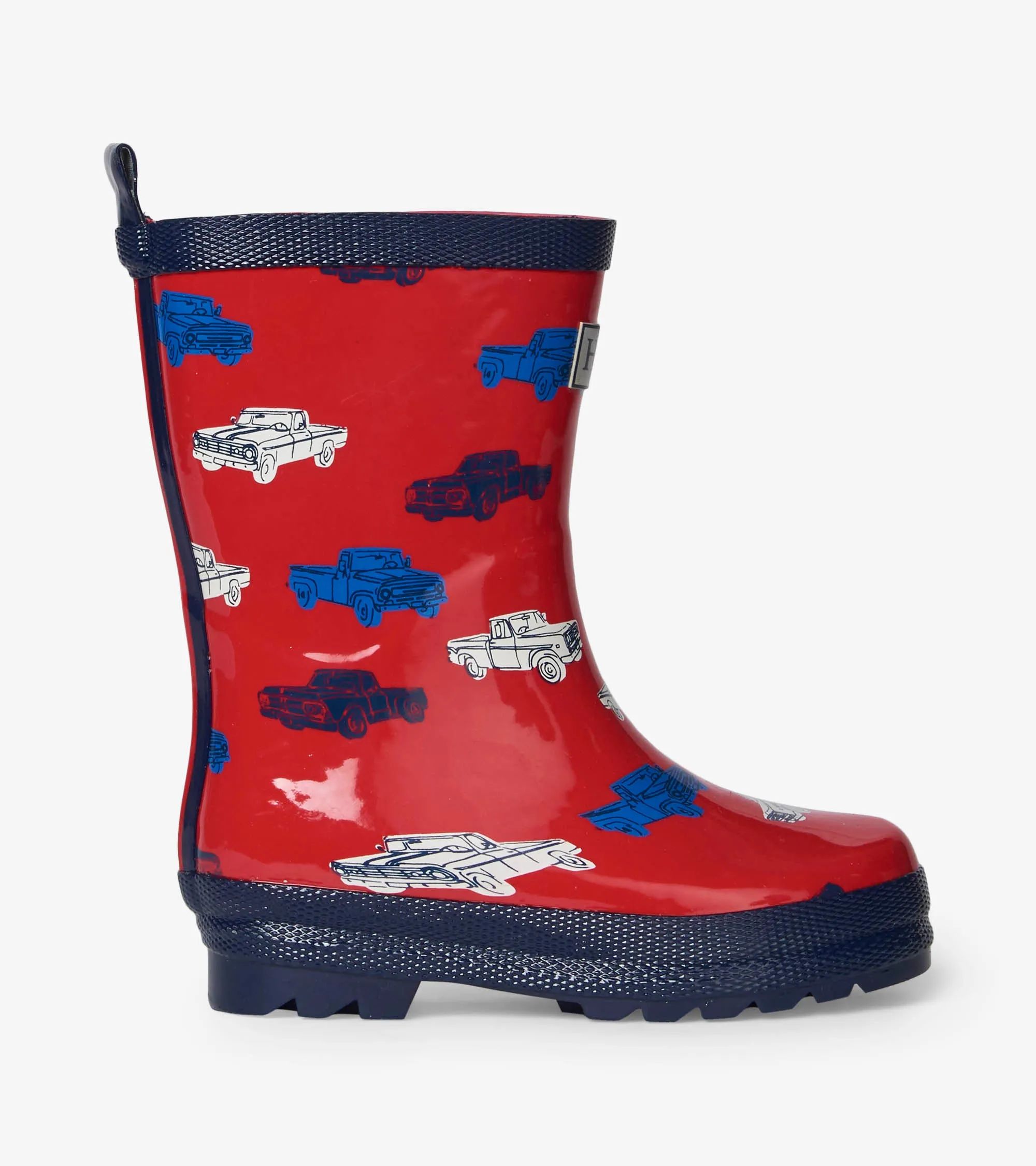 Hatley Kids Shiny Rain Boots - Pickup Trucks
