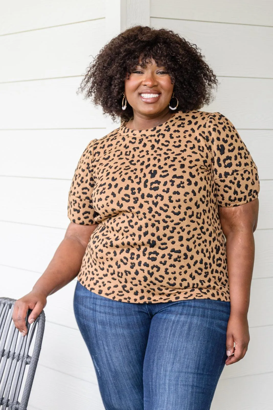 Hazel Blues® | Spotted Animal Print Blouse