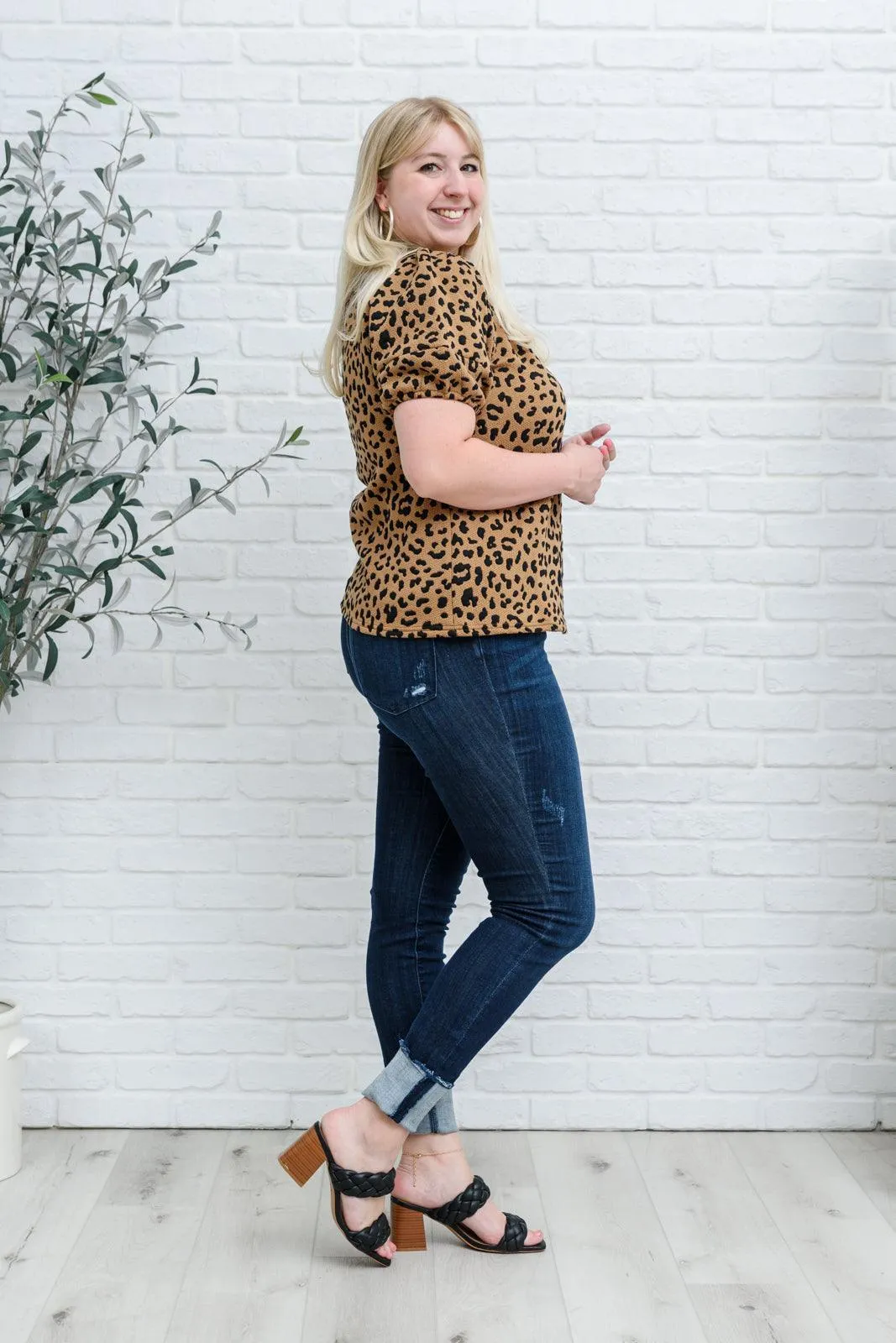 Hazel Blues® | Spotted Animal Print Blouse