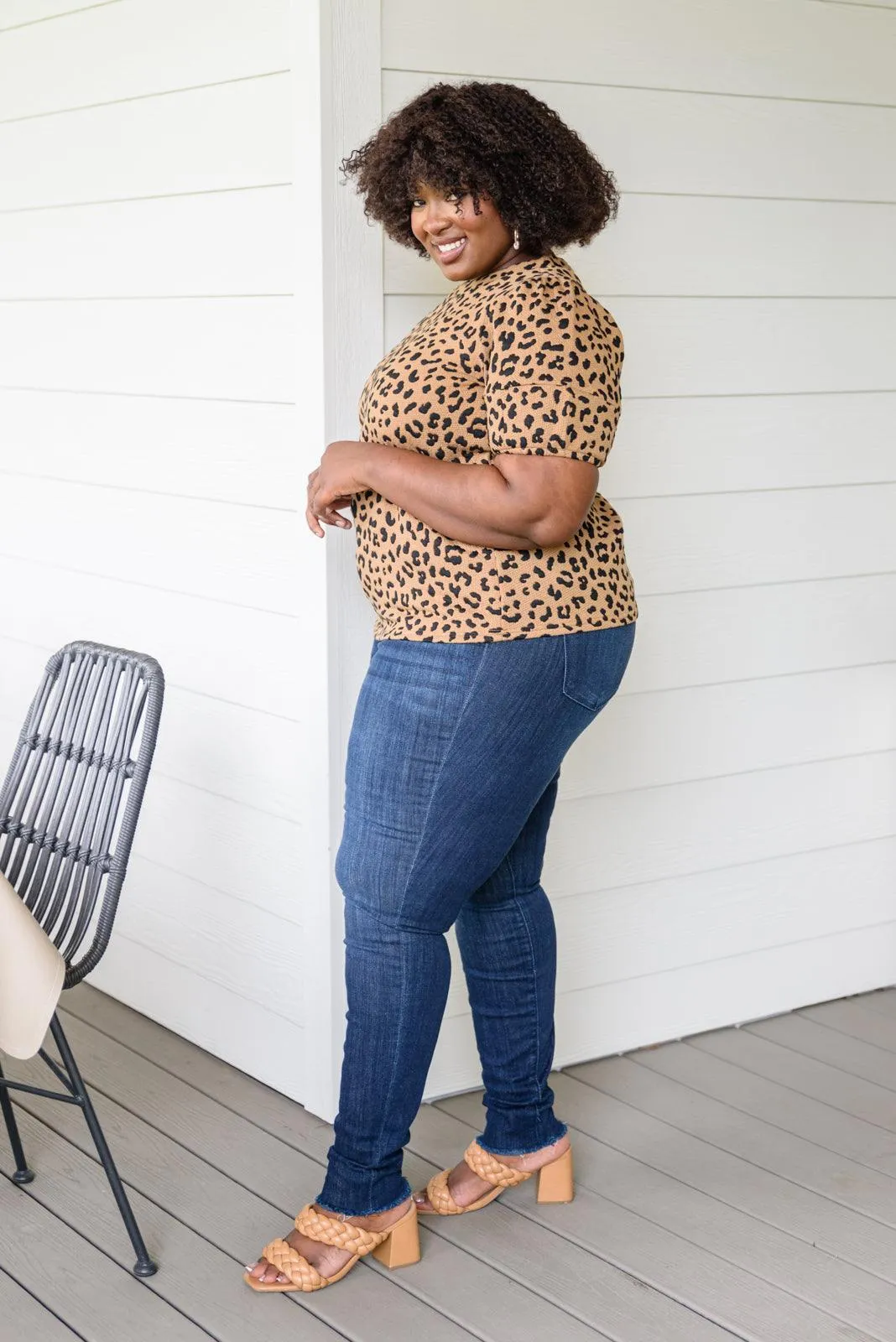 Hazel Blues® | Spotted Animal Print Blouse