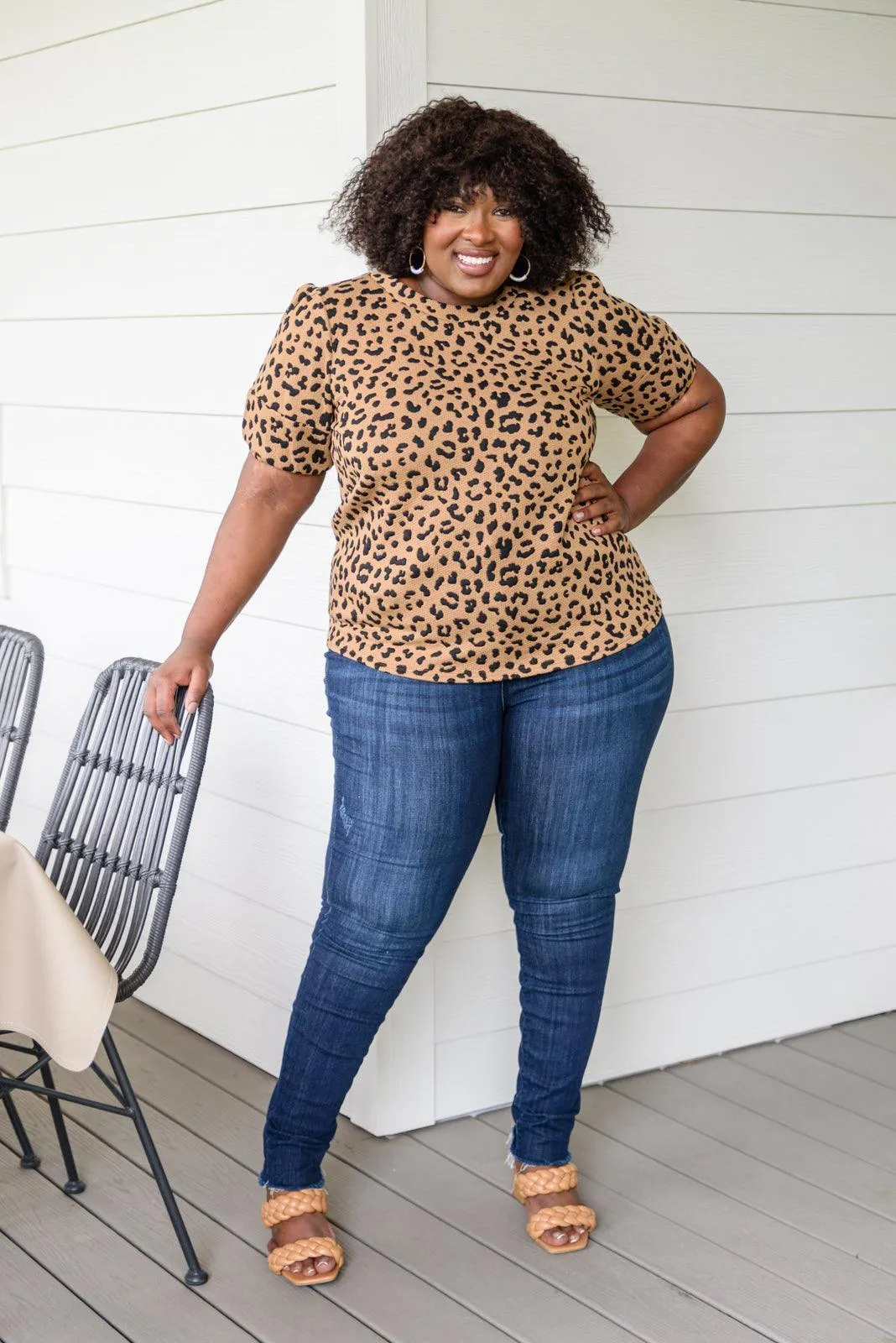 Hazel Blues® | Spotted Animal Print Blouse