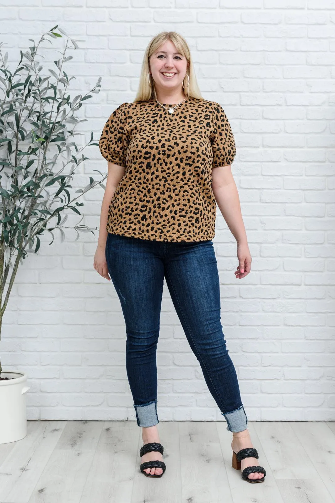 Hazel Blues® | Spotted Animal Print Blouse