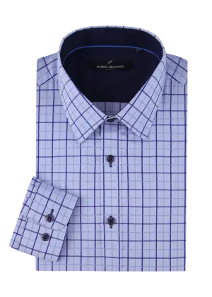 Hechter Paris Windowpane Slim Fit Dress Shirt