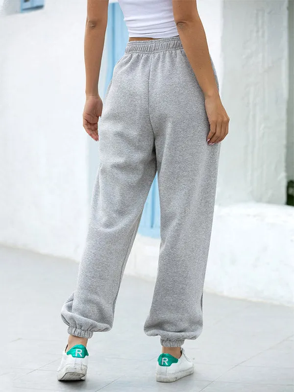 High Rise Cotton Loose Jogger Sweatpants