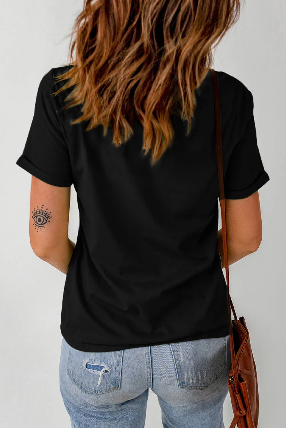 HONEY Bunny Graphic Cuffed Sleeves T-shirt