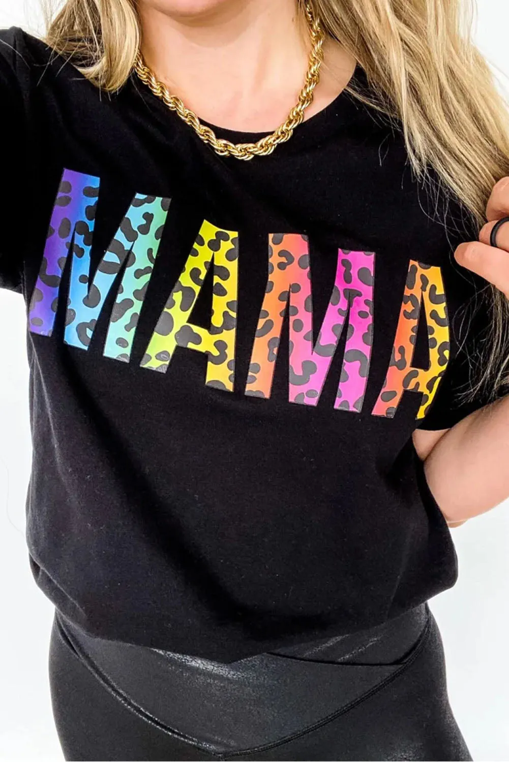 HONEY Bunny Graphic Cuffed Sleeves T-shirt