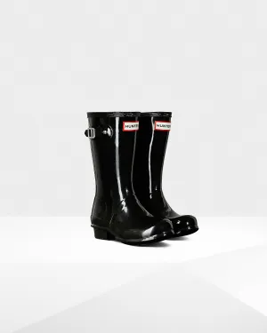 Hunter Black Original Kids Gloss Rain Boot
