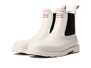 Hunter Commando Chelsea Boots for Women - Rubber Outsole with Tread Pattern, Slide On Closure, and Waterproof Shoes Cast 6 M