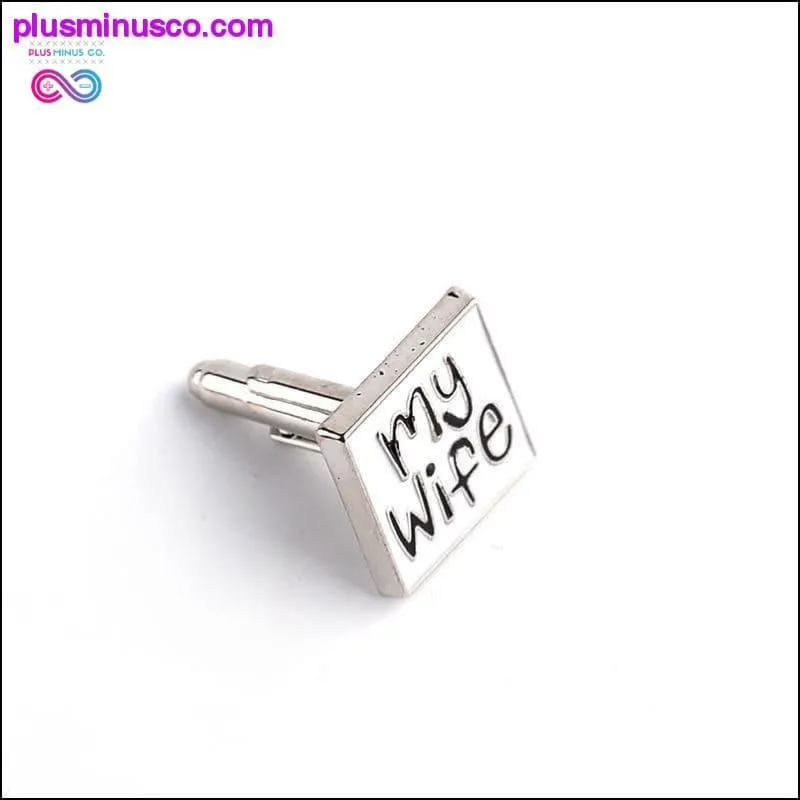 I Love My Wife Design Tie Clips & Cufflinks for Men