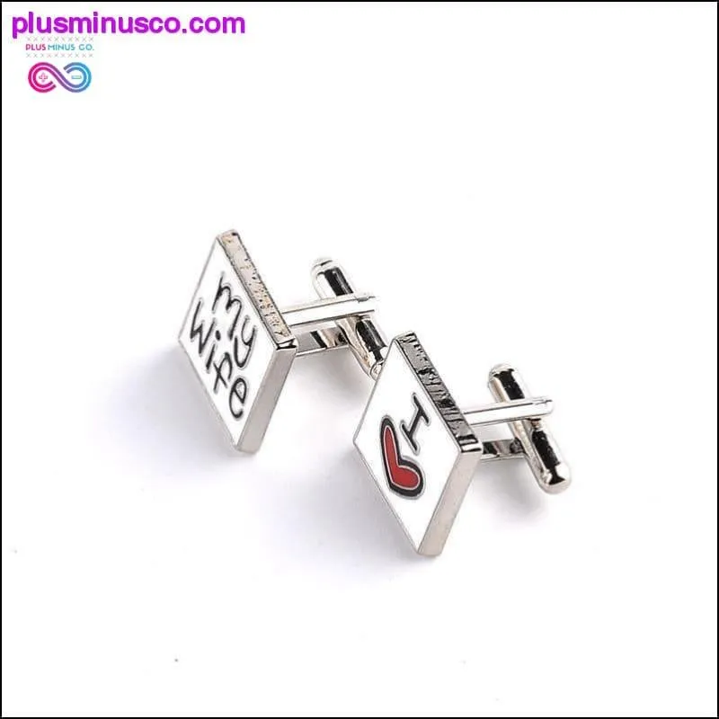 I Love My Wife Design Tie Clips & Cufflinks for Men