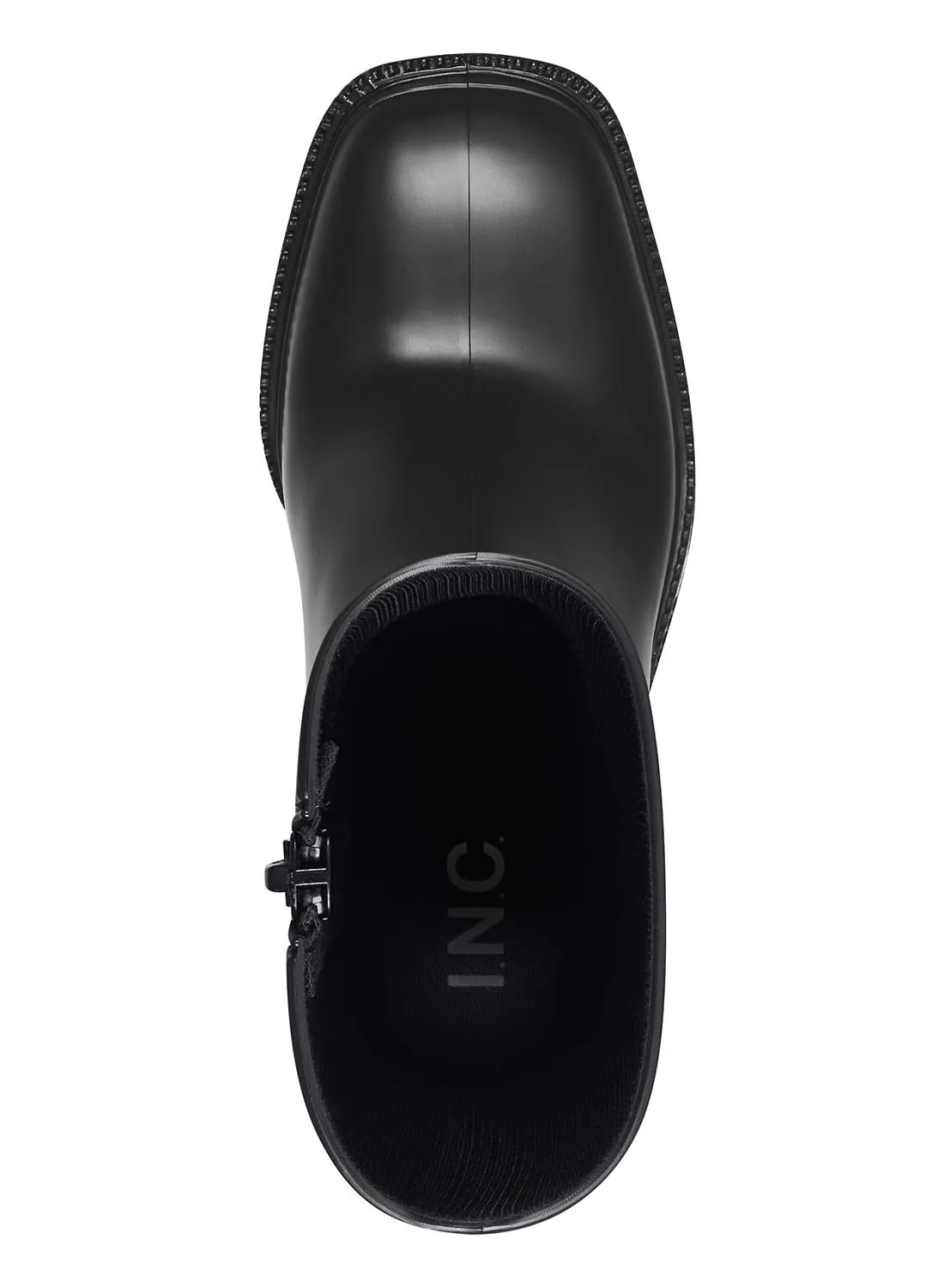 INC Womens Everett Faux Leather Outdoor Rain Boots Black 10 Medium (B,M)