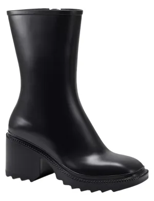 INC Womens Everett Faux Leather Outdoor Rain Boots Black 10 Medium (B,M)