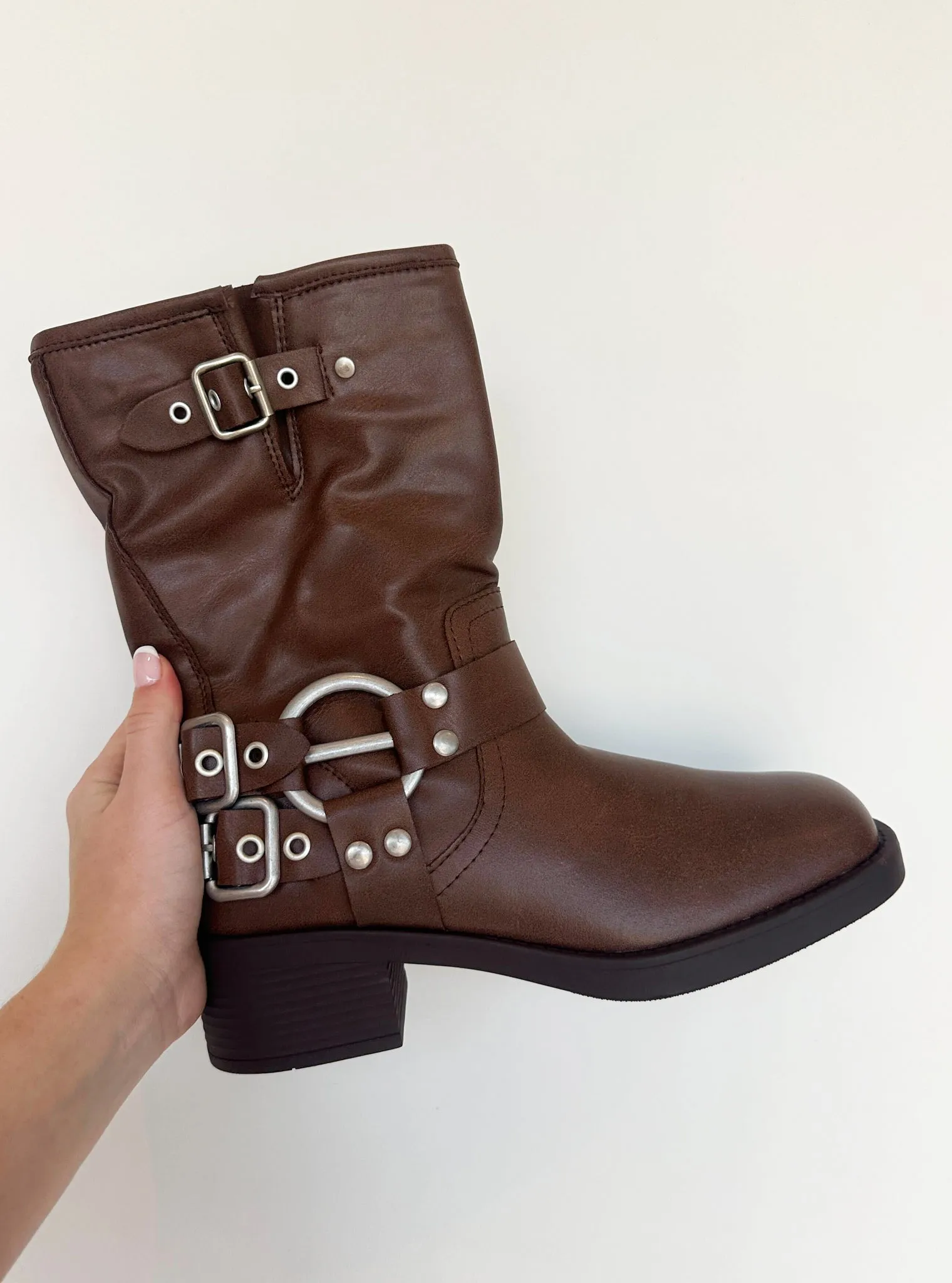 Ivanka Harness Boots- Brown