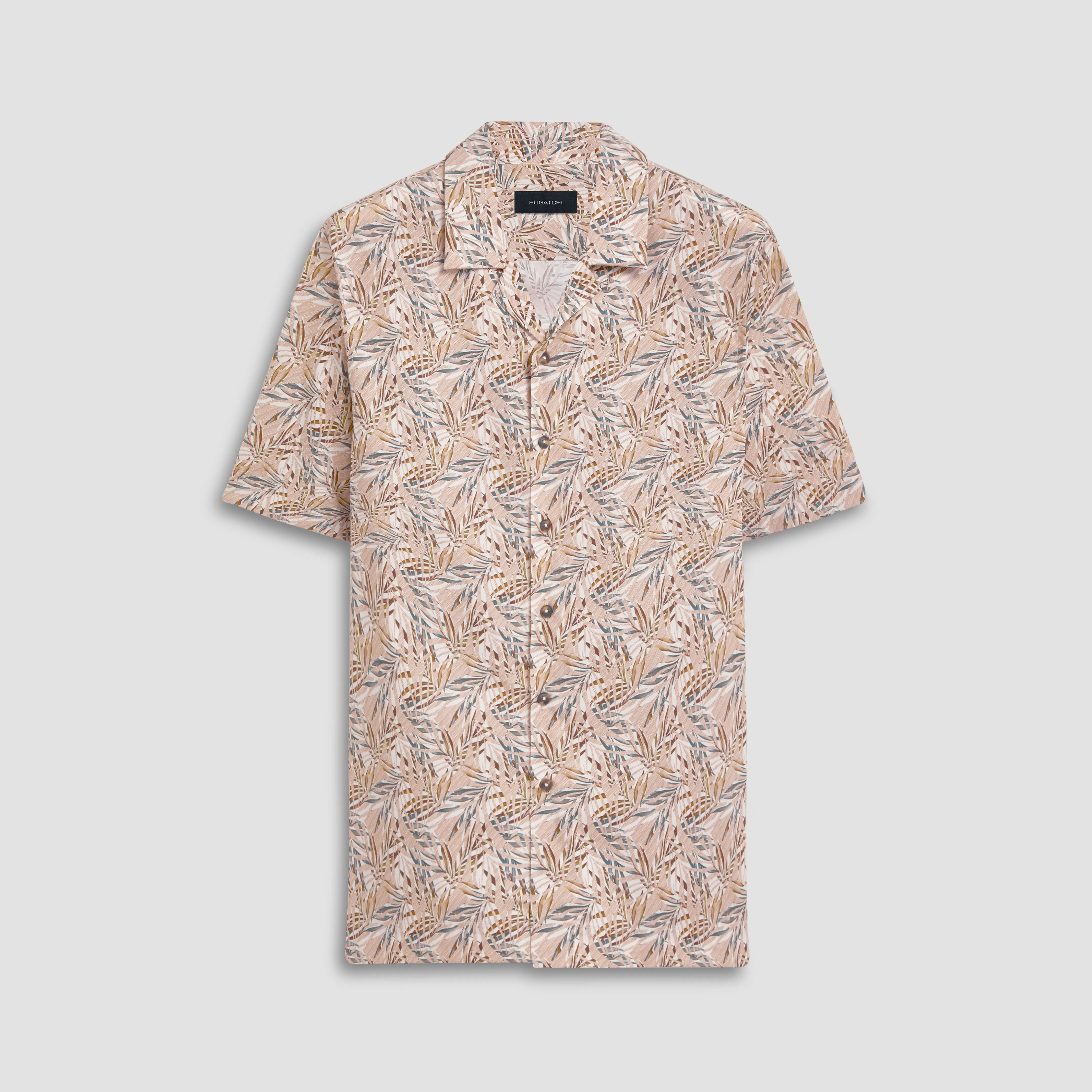Jackson Leaf Print Short Sleeve Shirt