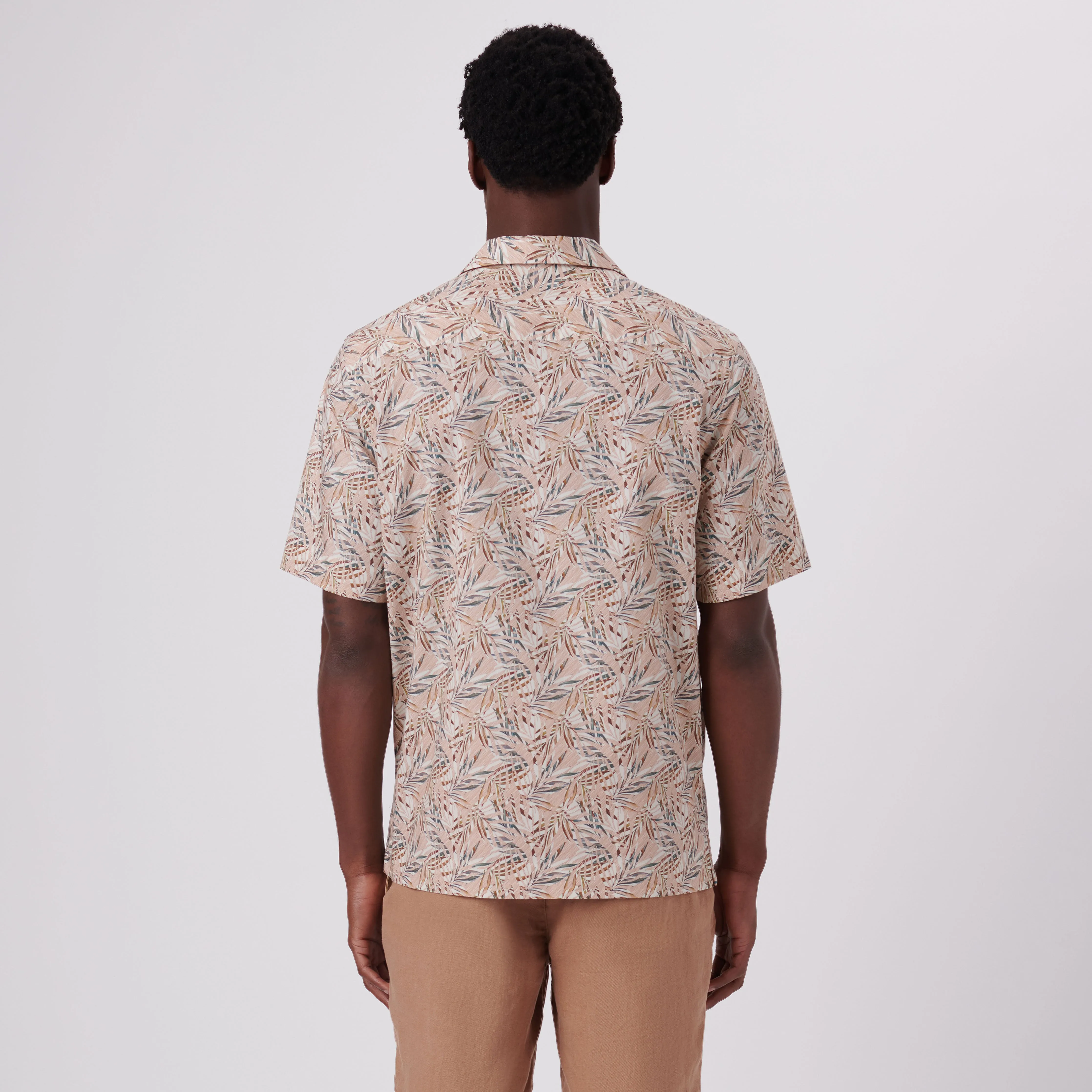 Jackson Leaf Print Short Sleeve Shirt