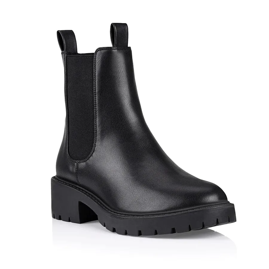 Jalapeno Chelsea Combat Boots - Black
