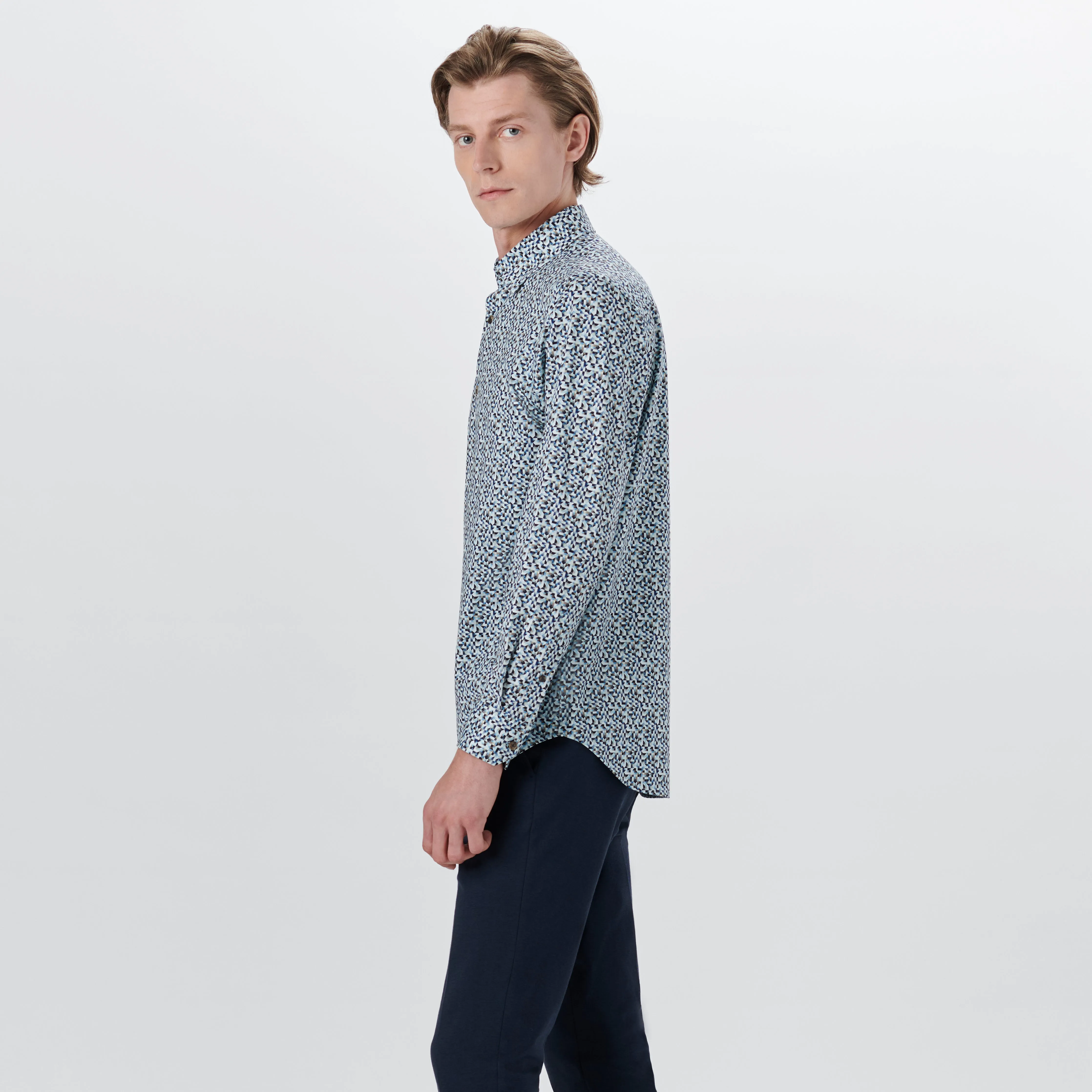 JAMES Geometric Print OoohCotton Shirt