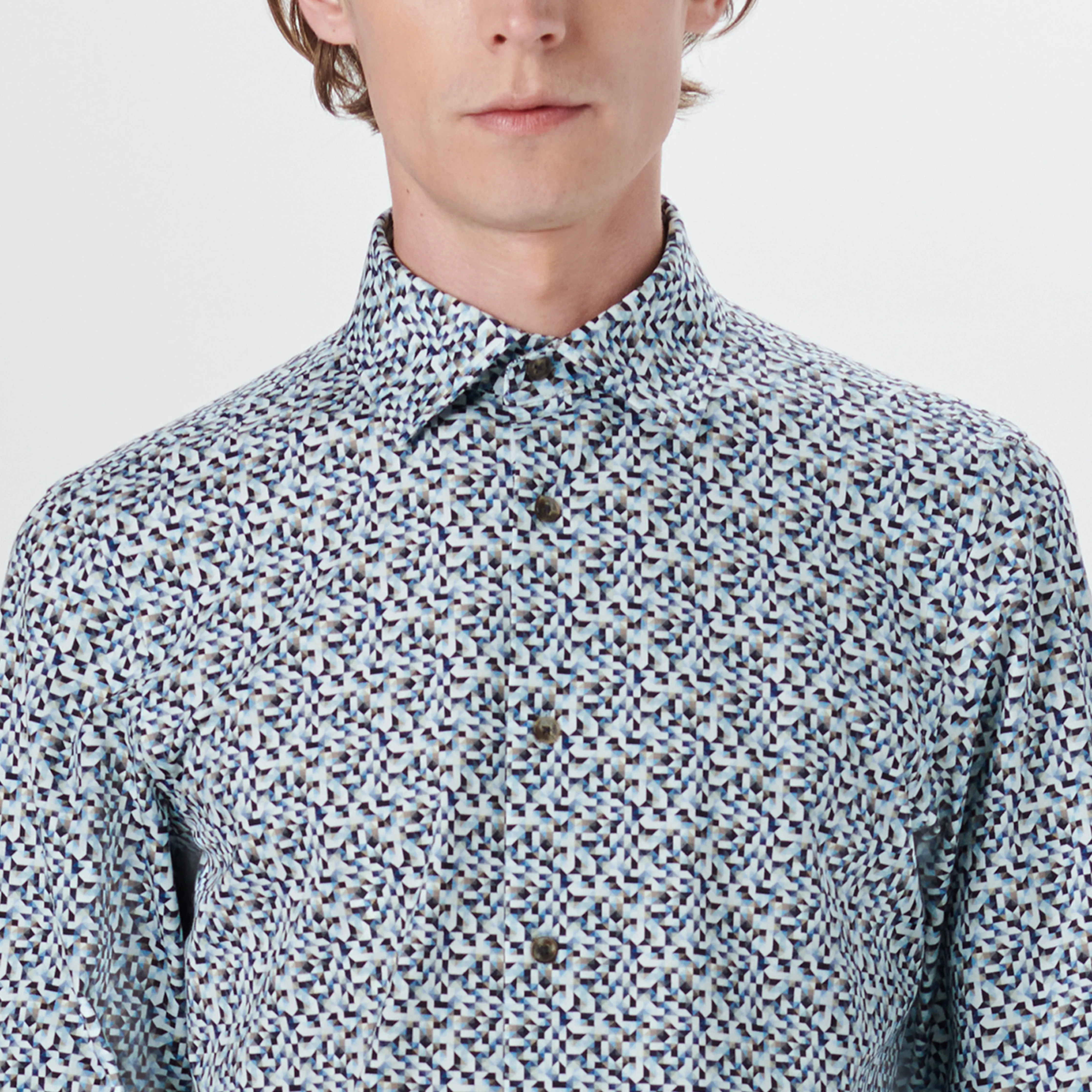 JAMES Geometric Print OoohCotton Shirt