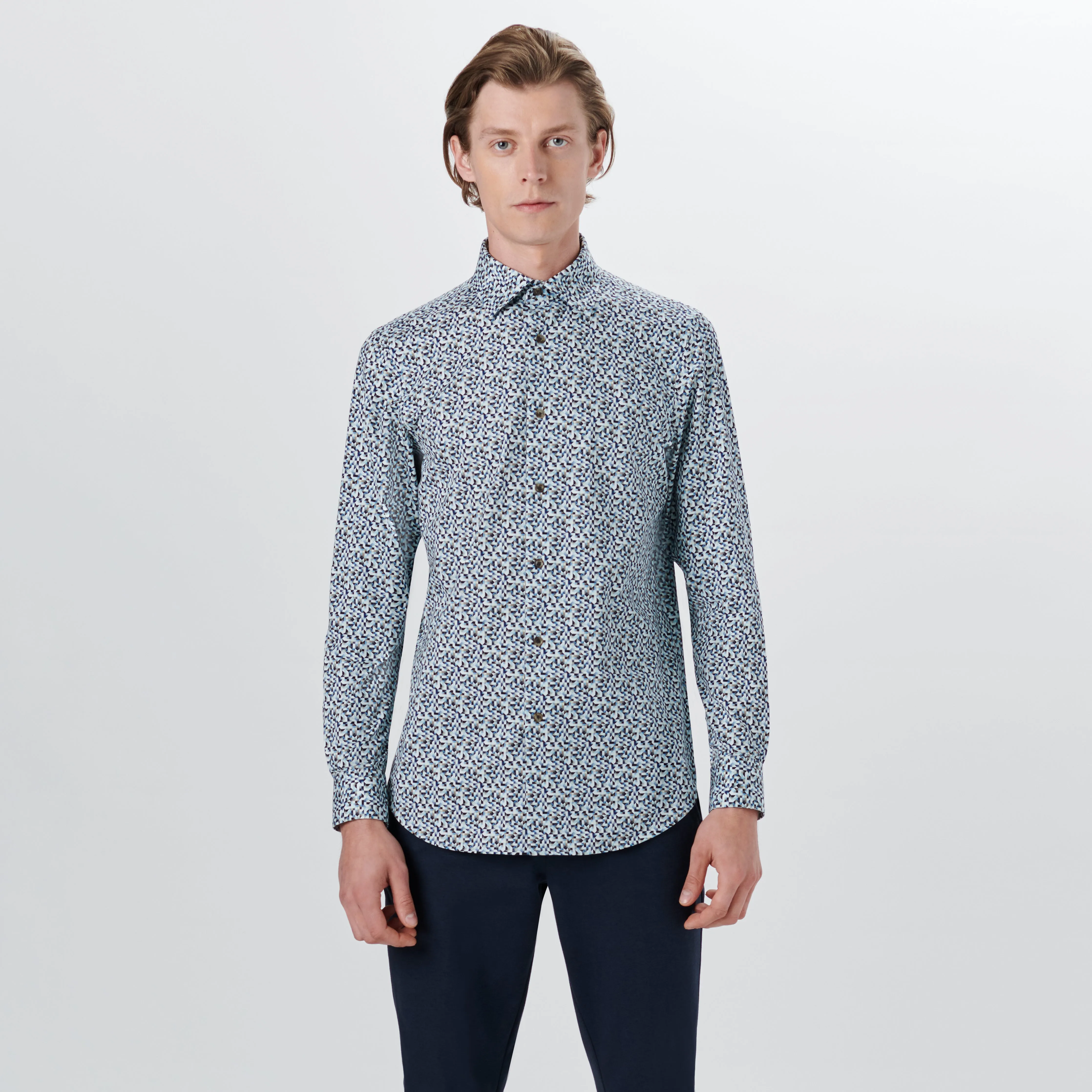 JAMES Geometric Print OoohCotton Shirt