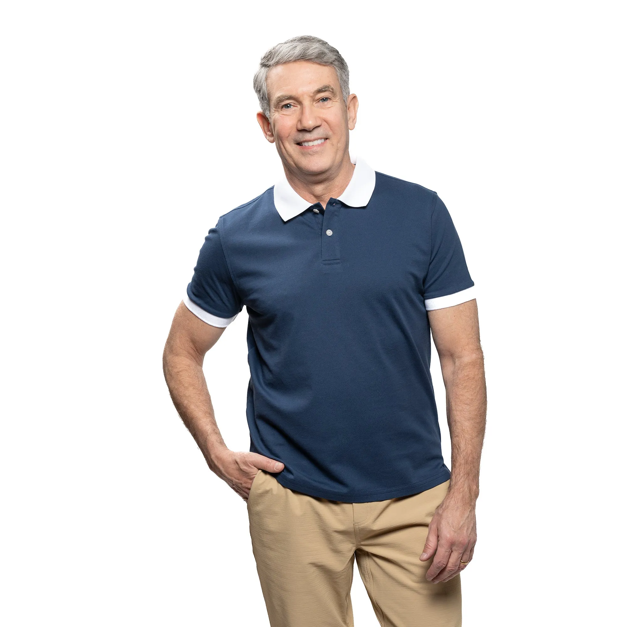 James Polo Shirt - Original Navy Tipped